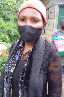 Christine in a face mask in the DRC